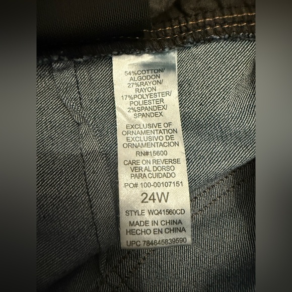 Democracy Women’s Stretch Denim “Ab”solution Straight Leg Indigo Jeans Size 24W - Picture 8 of 10